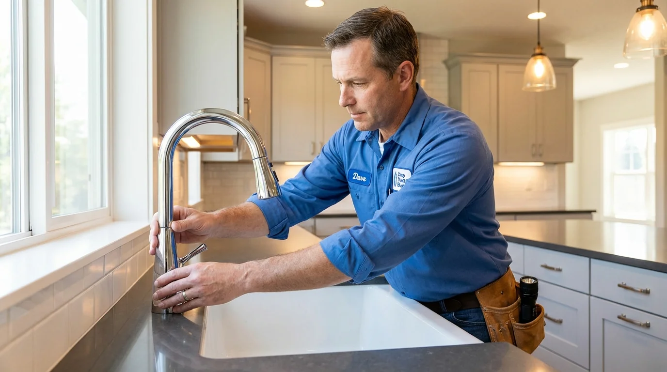 Kitchen faucet installation by Johns Plumbing LLC in Mertzon