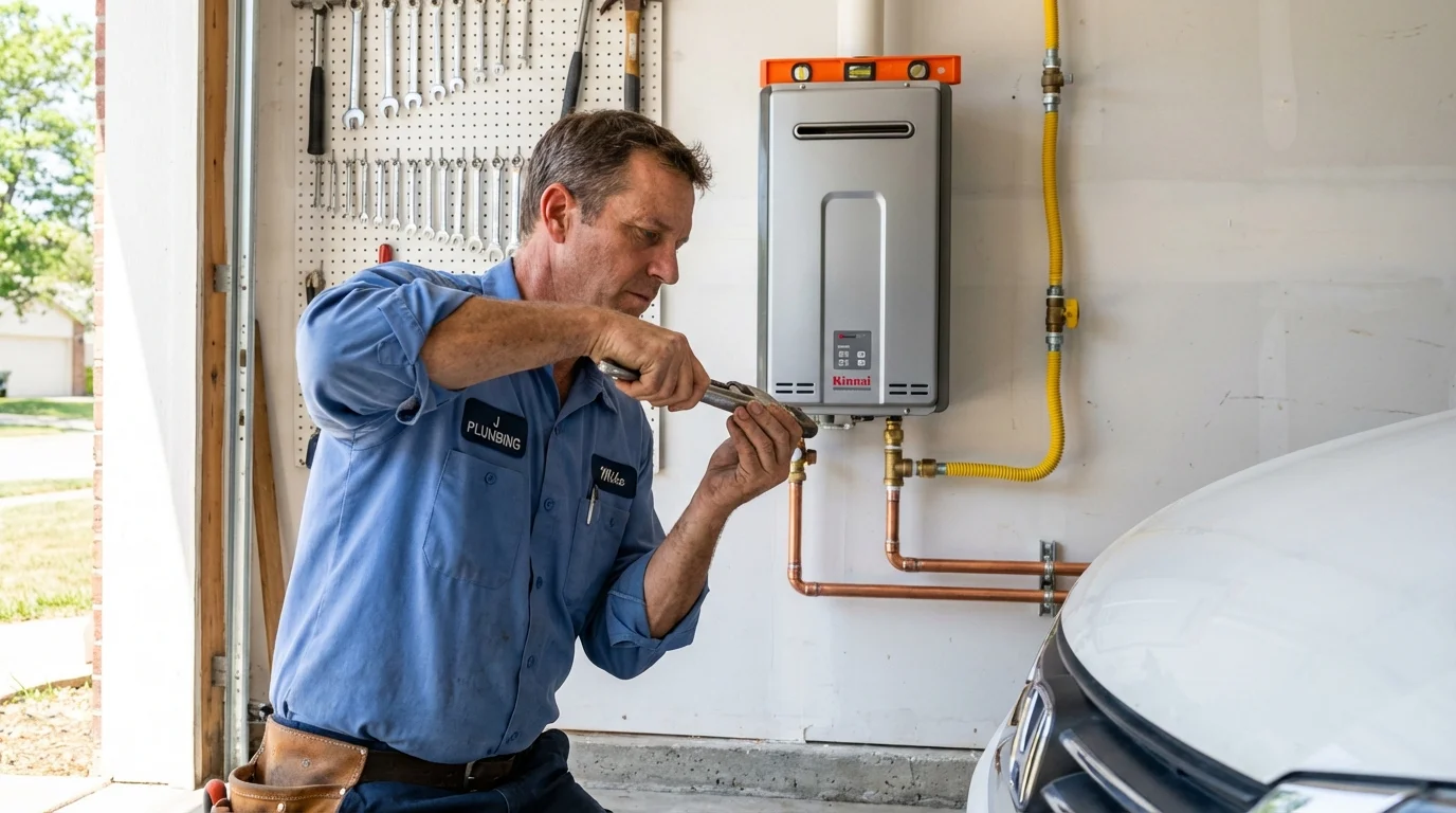 Tankless water heater installation by a Johns Plumbing LLC plumber in Mertzon